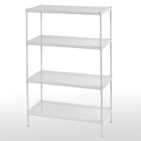 Perforated steel shelving - 4 tier