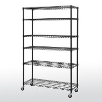 Mobile wire shelving - 6 tier