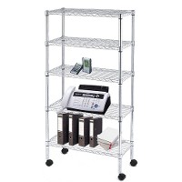Mobile wire shelving - 5 tier